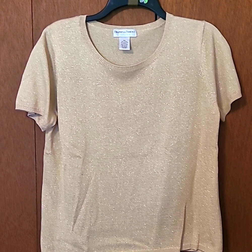 Drapers & Damon's metallic  gold sweater Size M